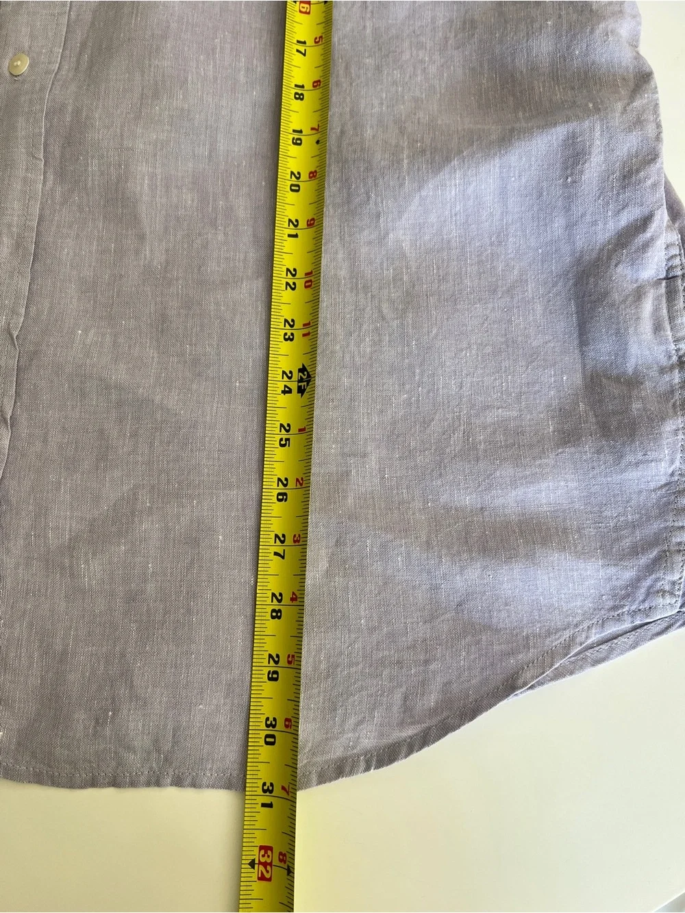 Banana Republic Men's Light Lavender Linen Button-Up Shirt